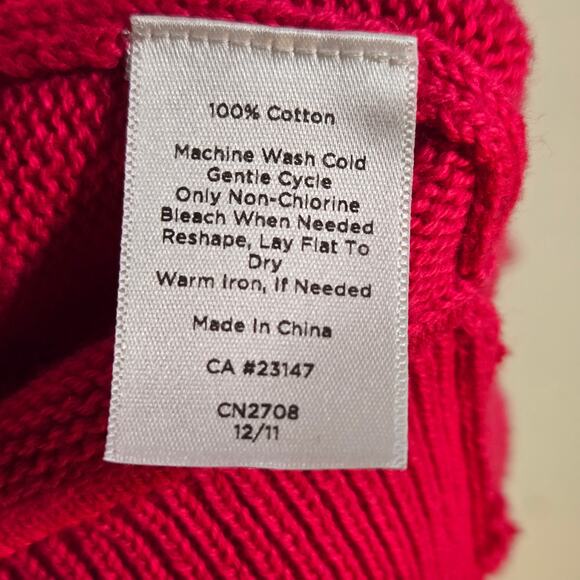 Talbots Women's Cardigan. Fuchsia Color. Size Large - Picture 4 of 4